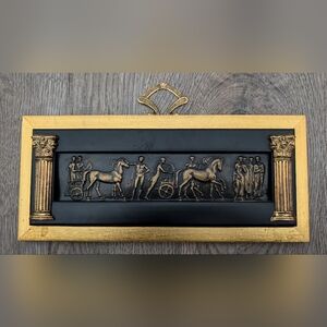 Vintage Sungott Art Studios Greek Mythical Battle Scene Picture Plaque